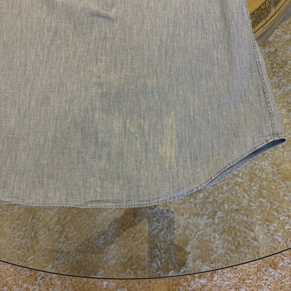 Polo Ralph Lauren Chambray Shirt Blue Button Down Short Sleeve Men's Large - Picture 11 of 12